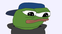 Pepe backwards baseball cap — Pepe meme
