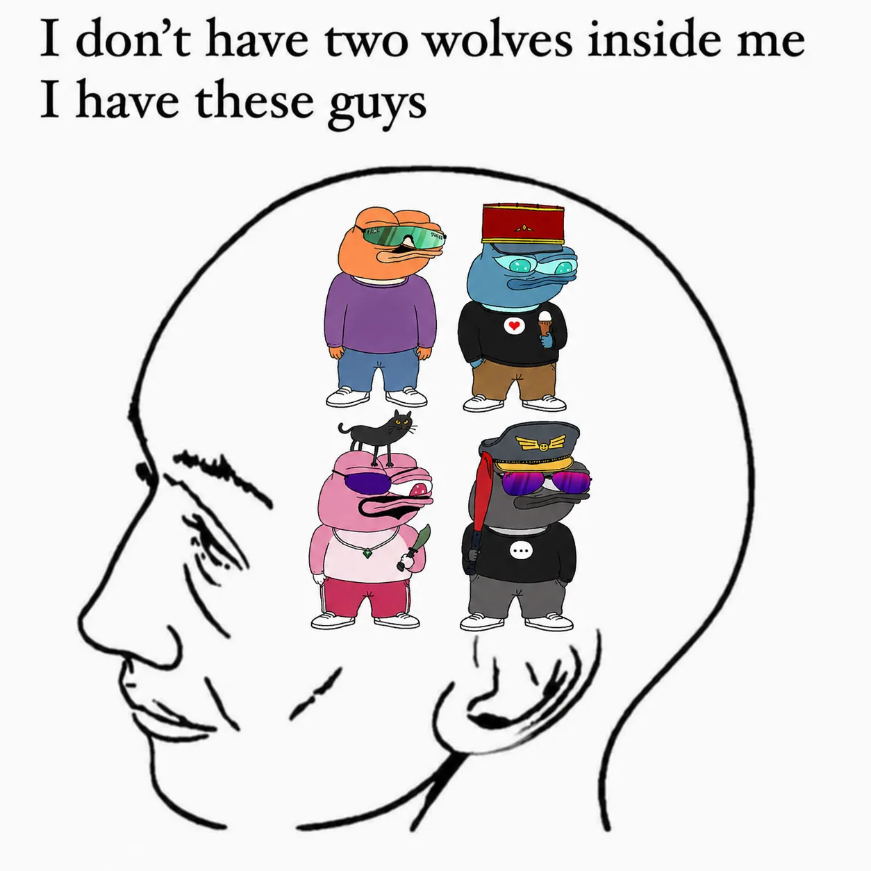 My head — Twetch meme