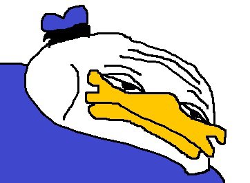 Smooshed duck cartoon — Reaction meme