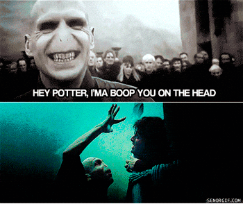 Harry Potter Boop On The Head — Reaction meme