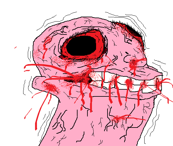 Pink wojak creatura — Wojak meme