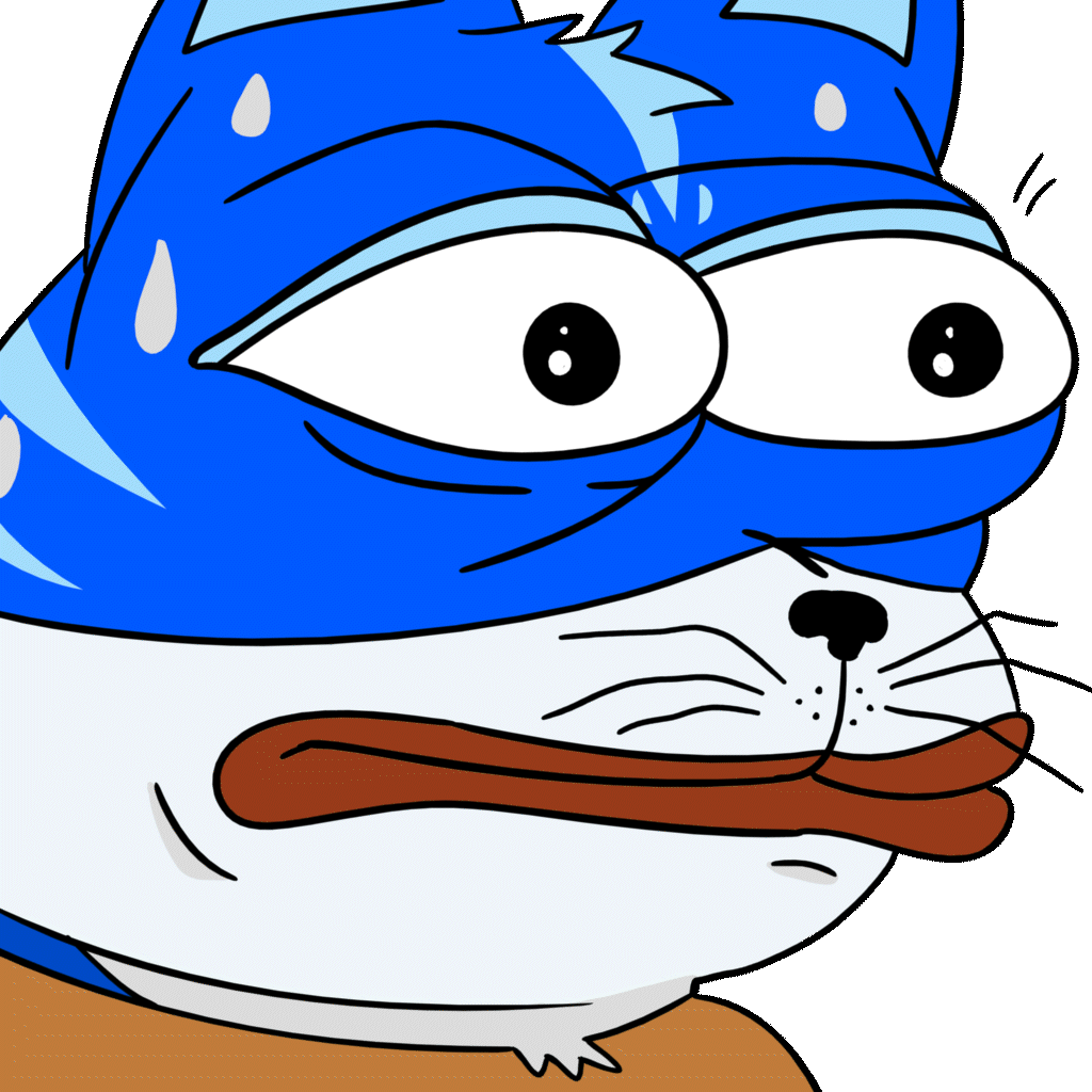 Toshi cat scared big eyes — $TOSHI meme
