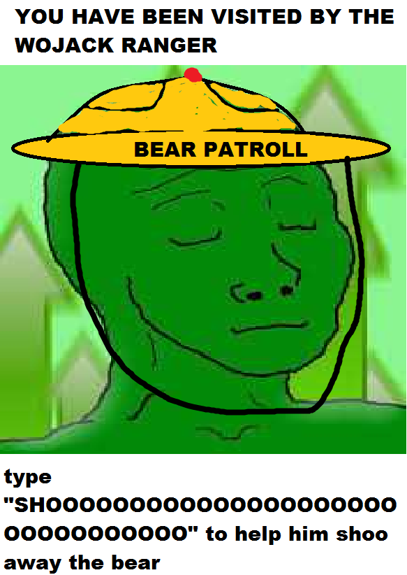 Green wojak bear patrol — Wojak meme