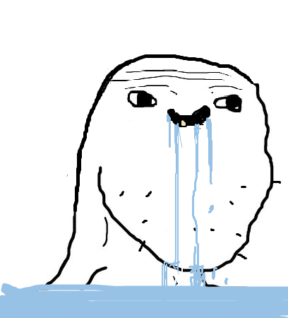 Brainlet drool drowning small — Brainlet meme