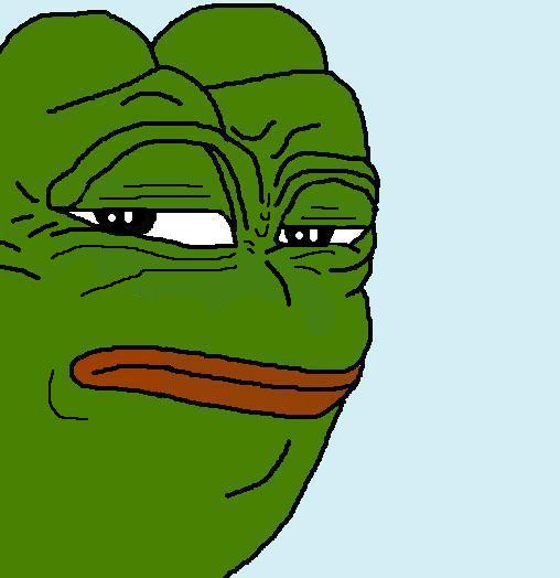 Pepe face unimpressed — Pepe meme