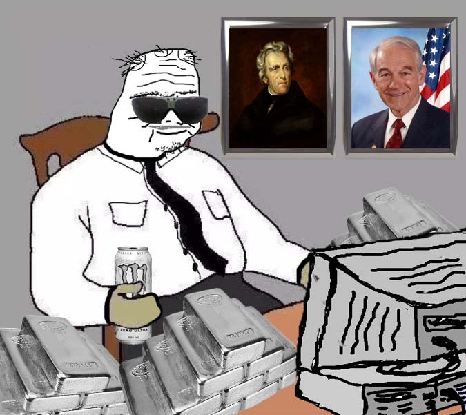 Boomer with silver and ron paul — Boomer meme