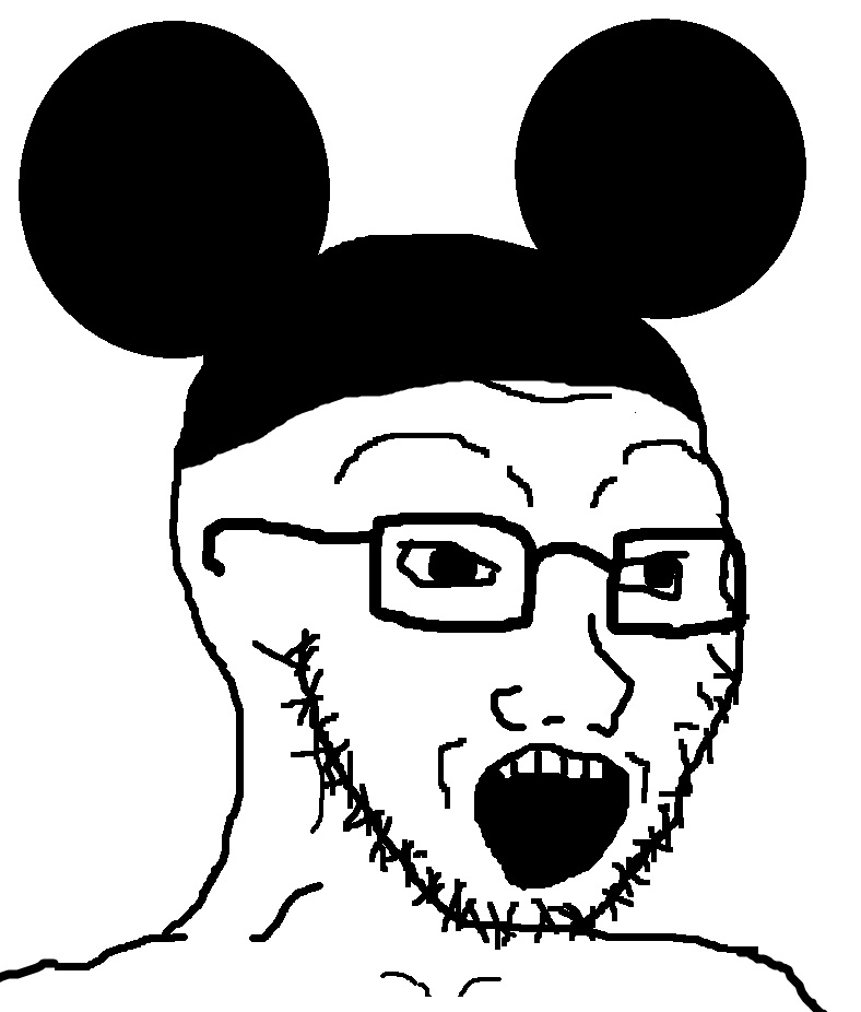 Wojak soy boy mickey mouse ears — Wojak meme