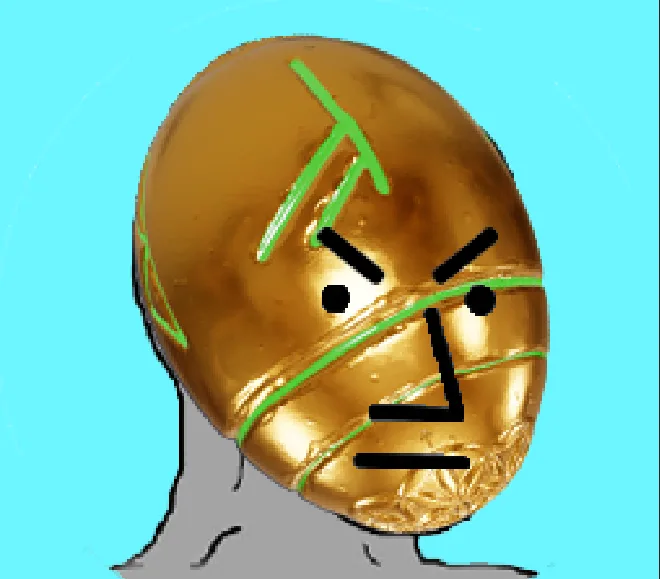 Angry npc egg — Twetch meme
