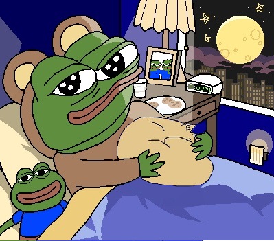 Pepe comfy bed — Pepe meme