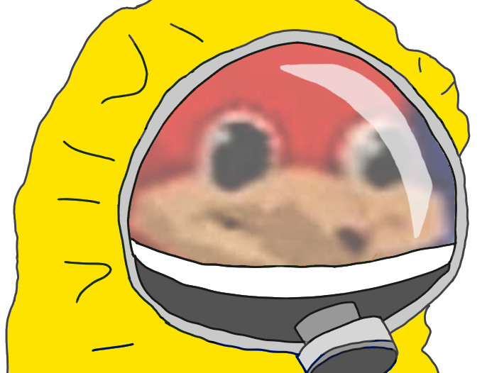 Ugandan knuckles hazmat suit — Reaction meme