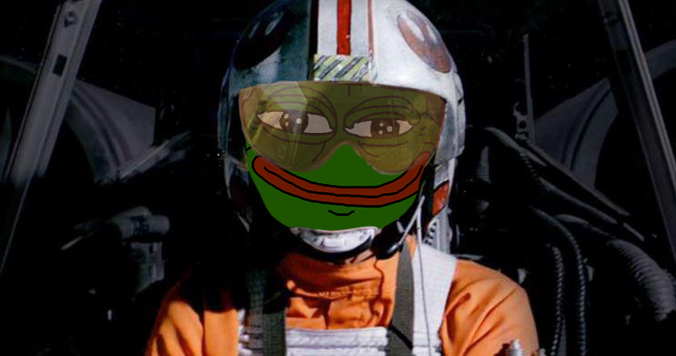 Pepe x wing pilot star wars — Pepe meme