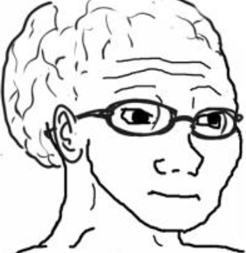 Wojak glasses large brain — Wojak meme
