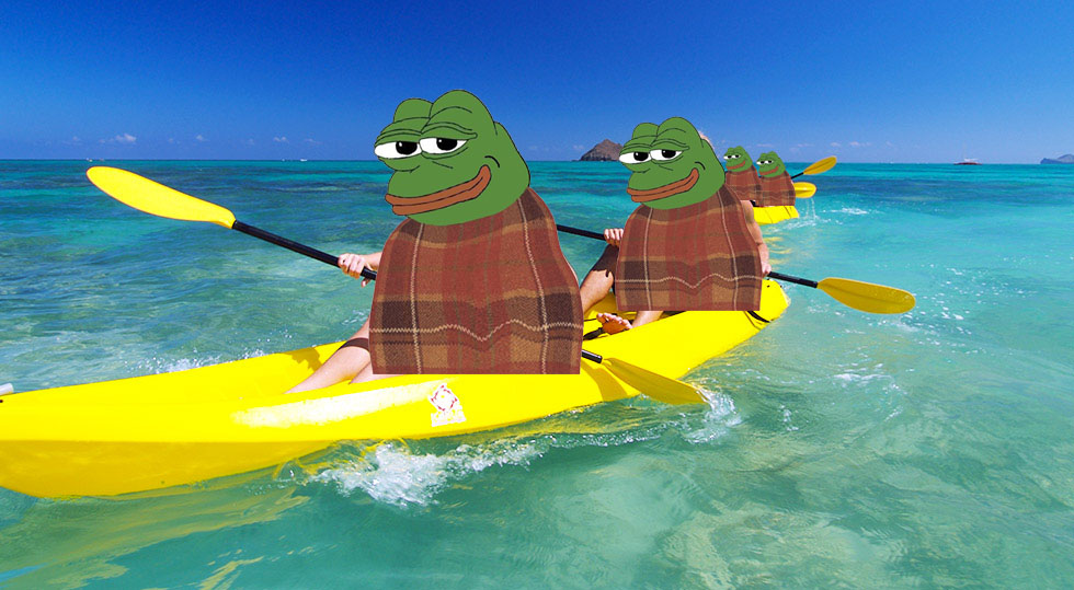 Pepes kayaking — Pepe meme