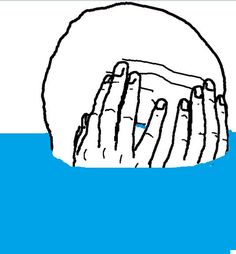 Wojak drowning tears — Wojak meme