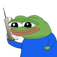 Pepe old large cell phone — Pepe meme