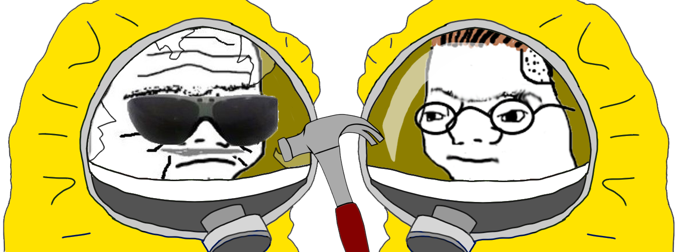 Zoomer cracks boomers hazmat suit — Zoomer meme