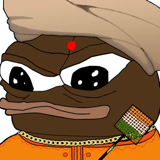 Rich turban pepe Jeet Degen sticker — Sticker Packs meme