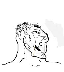 Brainlet crumpled face — Brainlet meme