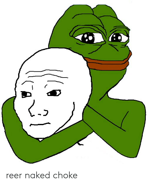 Wojak choked by pepe — Wojak meme