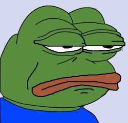 Pepe unimpressed face — Pepe meme