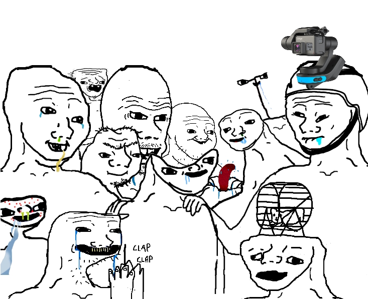Brainlet crew colorful — Brainlet meme