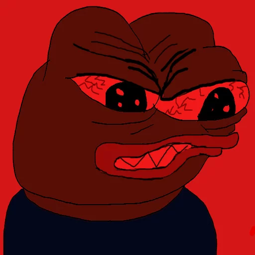 Red rage face Frog Friends sticker — Sticker Packs meme