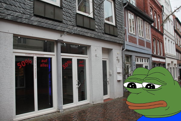 Pepe outside of closed store — Pepe meme