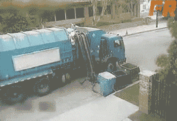 Garbage truck fail — Reaction meme
