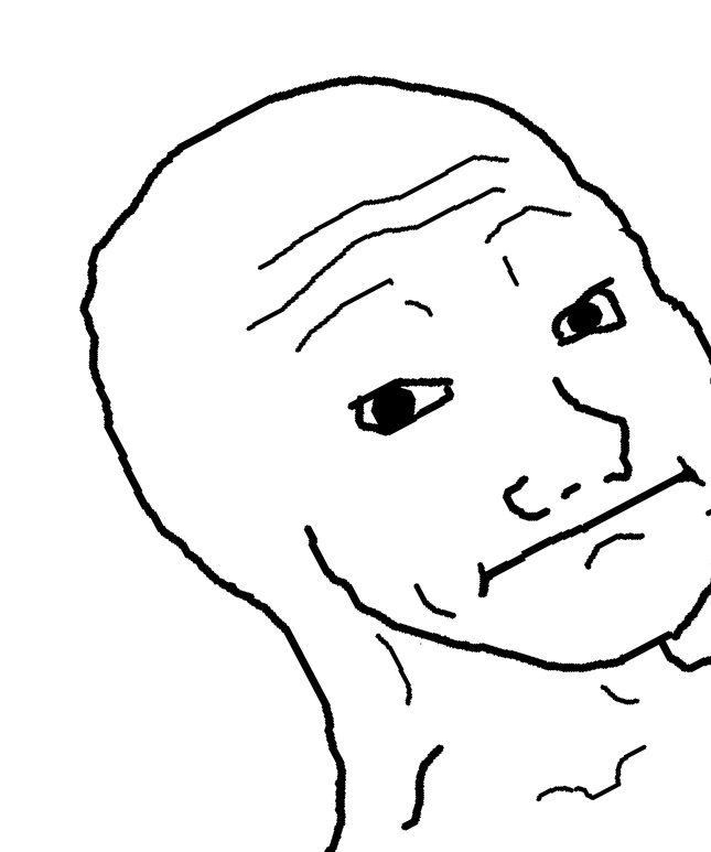 Wojak jim face sideways — Wojak meme