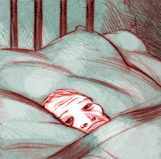 Wojak depressed in bed — Wojak meme