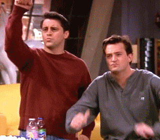 Joey Cheers with Chandler — Reaction meme