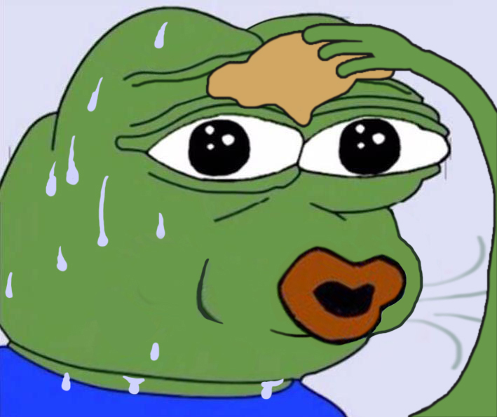 Pepe wipes sweat — Pepe meme