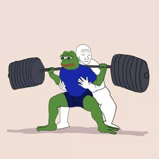 Pepe wojak back squat pr — Pepe meme