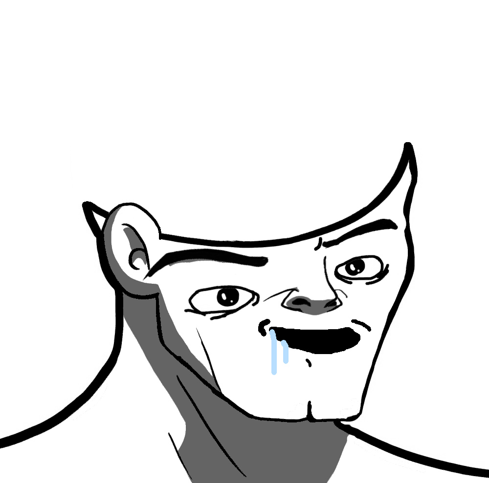 Brainlet nujak curved head — Brainlet meme