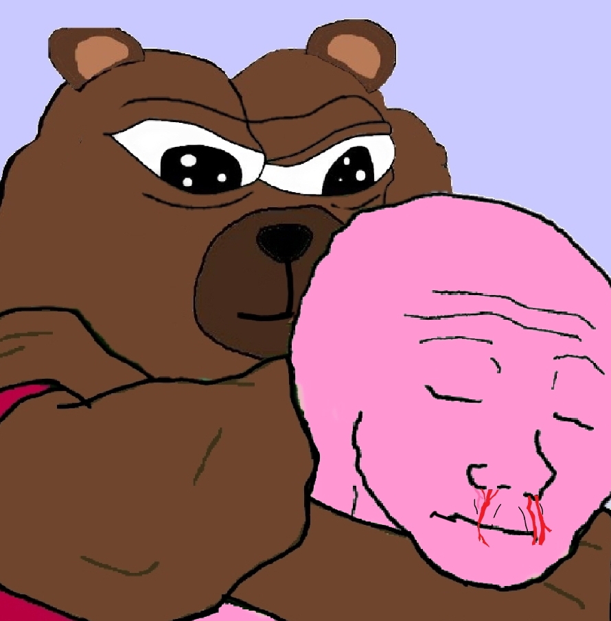 Pink wojak choked bobo — Wojak meme