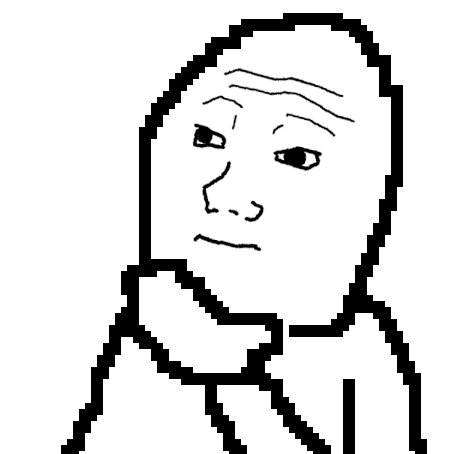 Wojak thinking guy 8 bit — Wojak meme
