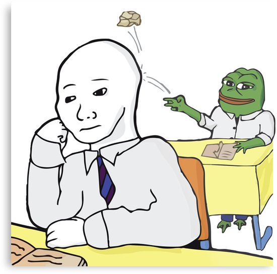 Pepe flicks paper wojak — Pepe meme