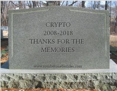 Crypto headstone — Reaction meme