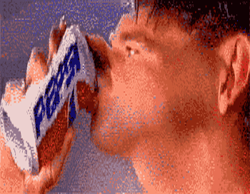 Distorted pepsi commercial — Reaction meme