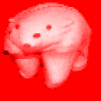 Angry red bear running — Reaction meme