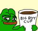 Pepe big boy cup coffee — Pepe meme