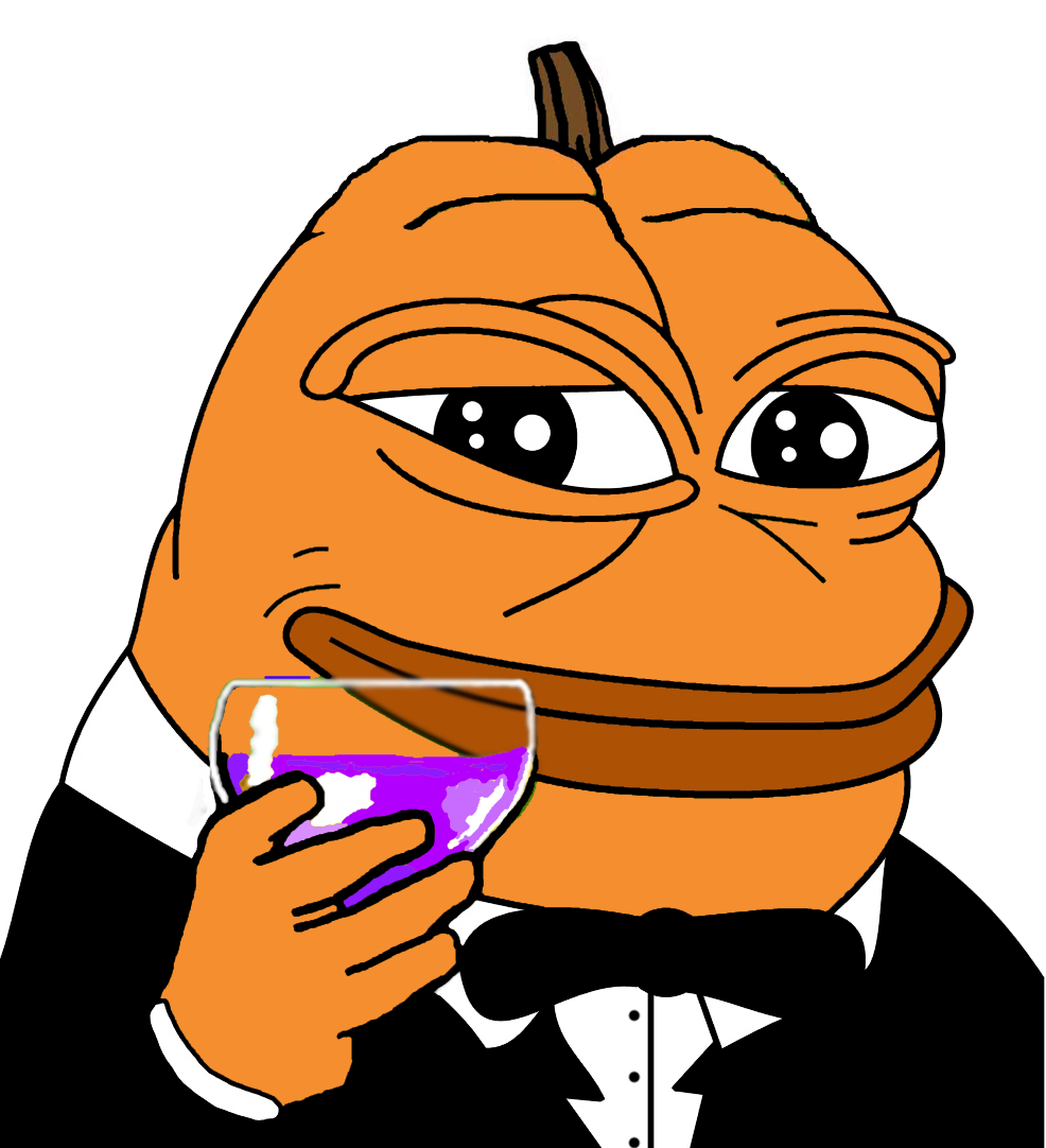 Pepe pumpkin cheers — Pepe meme