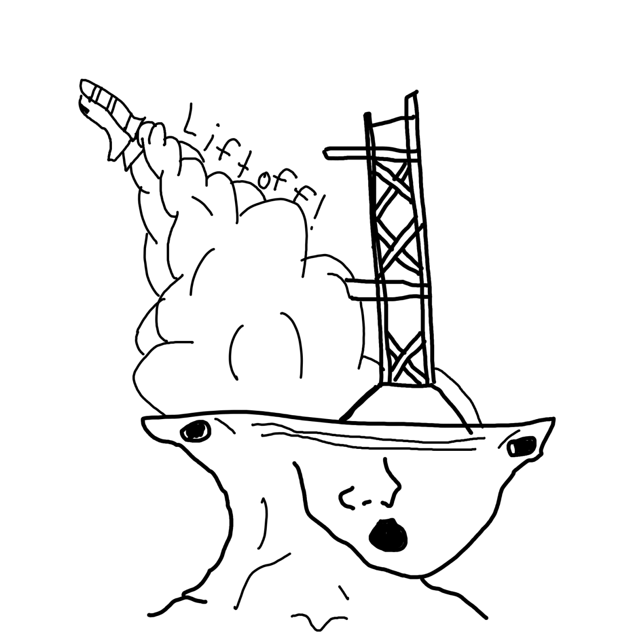 Brainlet rocket liftoff — Brainlet meme