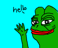 Pepe waves hello — Pepe meme