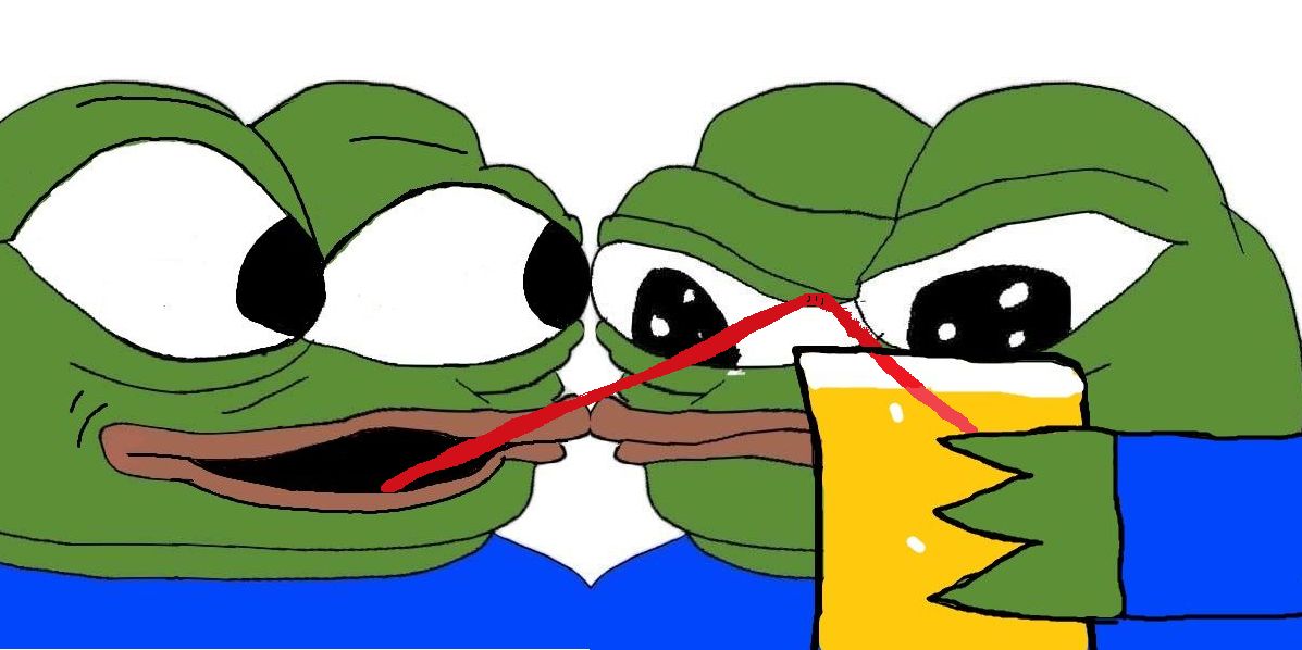 Pepes drink beer — Pepe meme