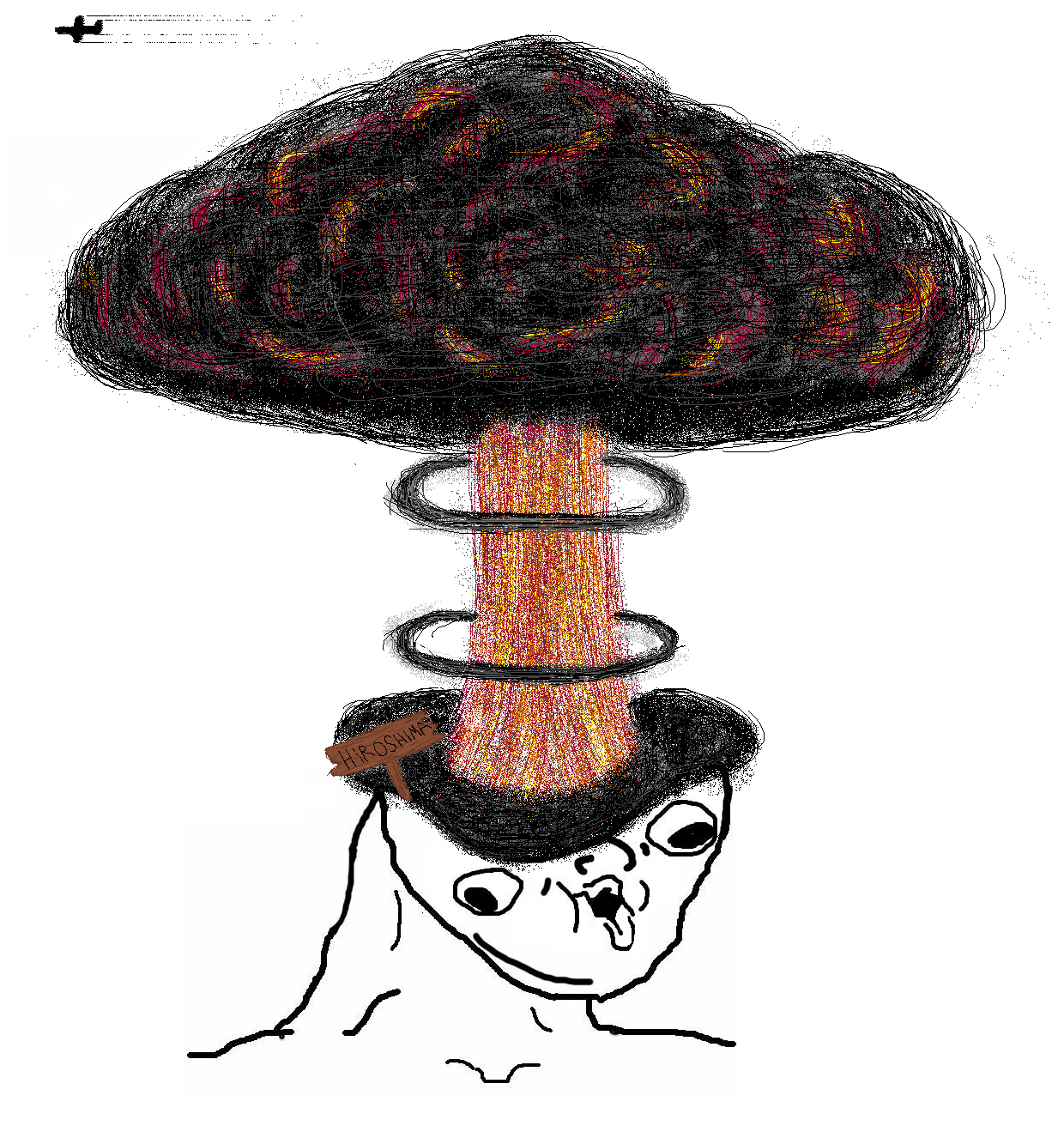 Brainlet mushroom cloud — Brainlet meme