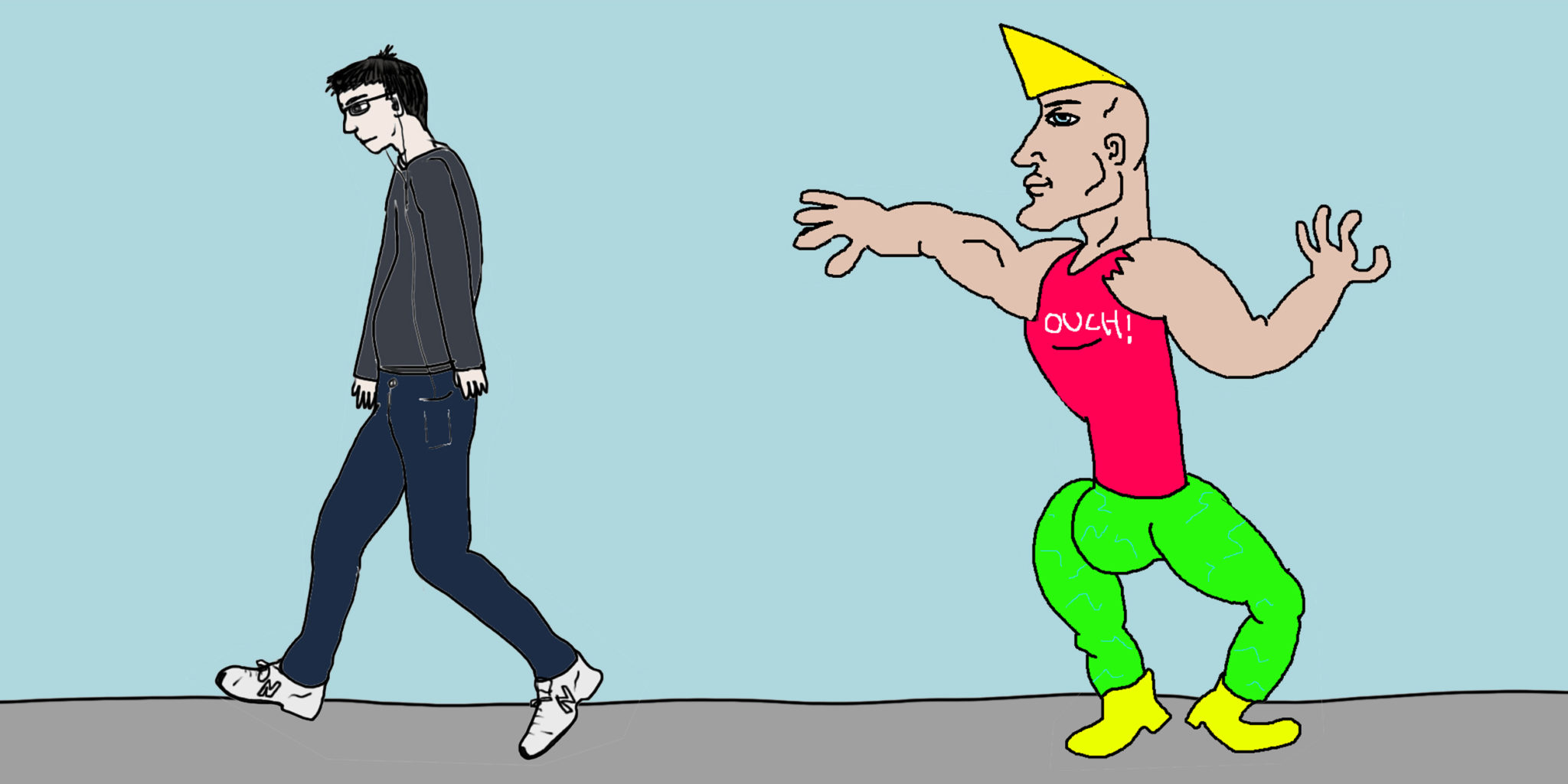 Virgin vs chad template — Reaction meme