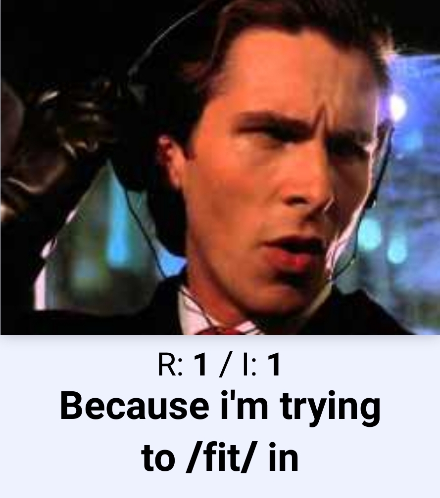 Bateman tries to fit in with fit — Reaction meme
