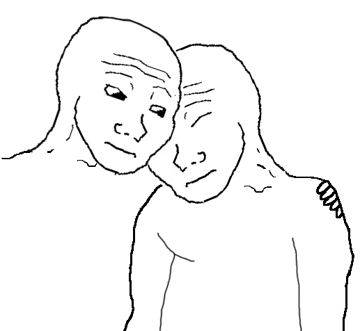 Wojaks feel hug — Wojak meme