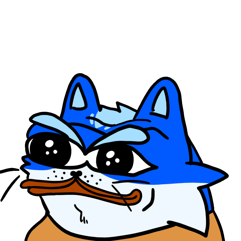 Toshi cat looking both ways — $TOSHI meme